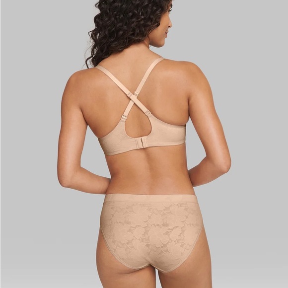 NWOT Tommy John Second Skin Comfort Lace Lightly Lined Wireless Bra 34DD Maple - Picture 9 of 11